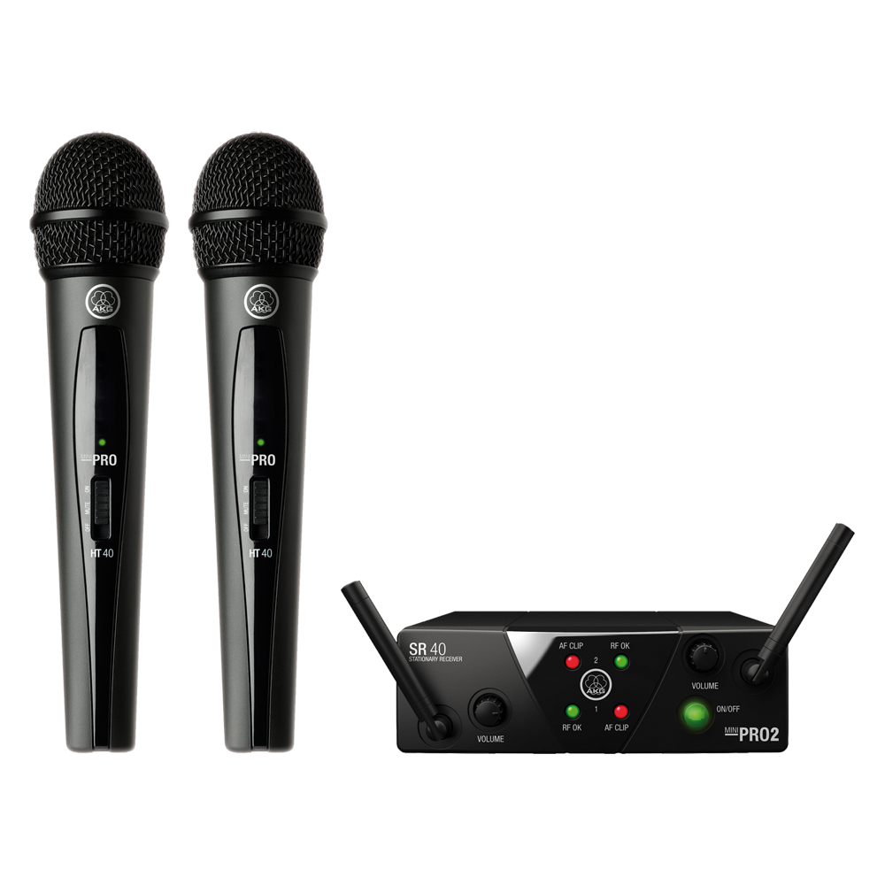 AKG WMS40 Mini Dual Vocal Set, радиосистема с двумя ручными передатчиками, UHF - все диапазоны РБ